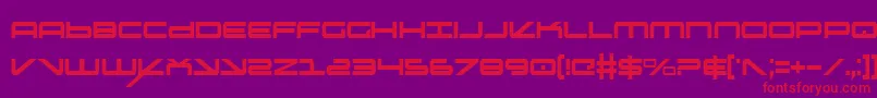 OramacCondensed Font – Red Fonts on Purple Background