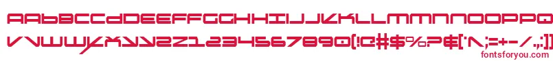 OramacCondensed Font – Red Fonts on White Background