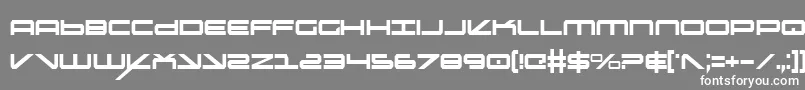 フォントOramacCondensed – 灰色の背景に白い文字