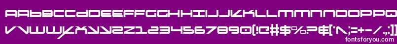 Fonte OramacCondensed – fontes brancas em um fundo violeta