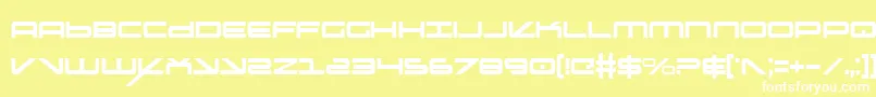 OramacCondensed Font – White Fonts on Yellow Background