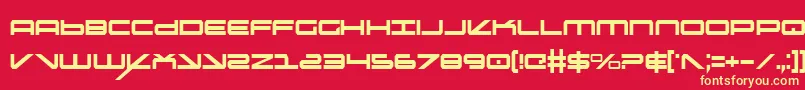 OramacCondensed Font – Yellow Fonts on Red Background
