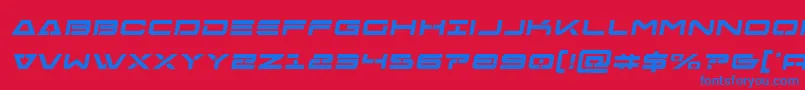 Freeagentboldsemital Font – Blue Fonts on Red Background