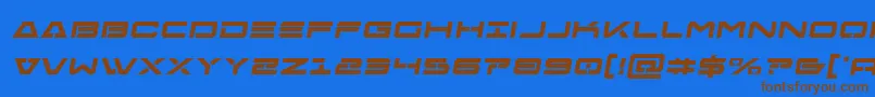 Fonte Freeagentboldsemital – fontes marrons em um fundo azul