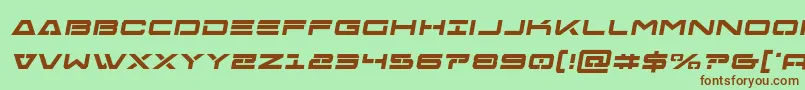 Freeagentboldsemital Font – Brown Fonts on Green Background