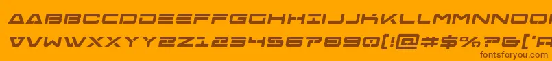 Freeagentboldsemital Font – Brown Fonts on Orange Background