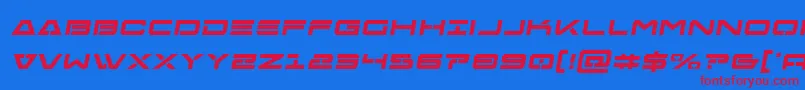 Freeagentboldsemital Font – Red Fonts on Blue Background