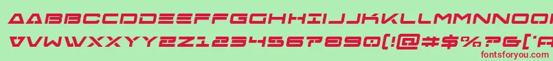 Freeagentboldsemital Font – Red Fonts on Green Background