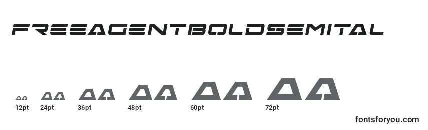 Tamanhos de fonte Freeagentboldsemital