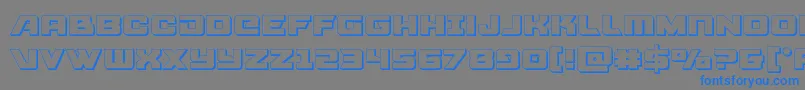 Aircruiser3D Font – Blue Fonts on Gray Background