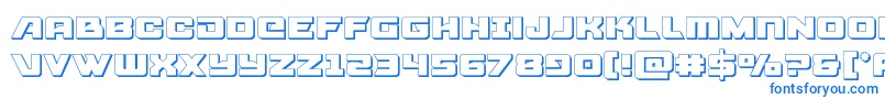 Aircruiser3D Font – Blue Fonts on White Background