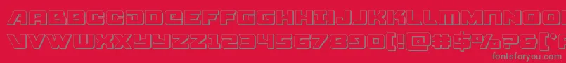 Aircruiser3D Font – Gray Fonts on Red Background