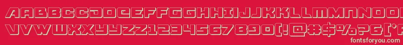 Aircruiser3D Font – Green Fonts on Red Background