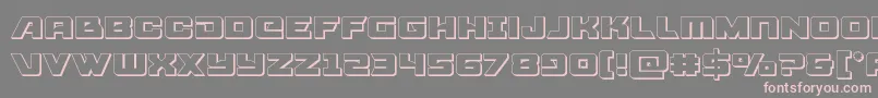 Aircruiser3D Font – Pink Fonts on Gray Background