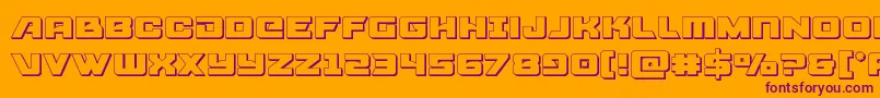 Aircruiser3D Font – Purple Fonts on Orange Background