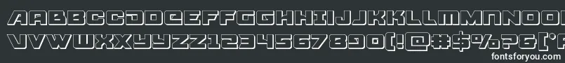 Aircruiser3D-fontti – valkoiset fontit