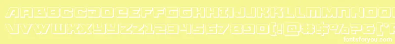 Aircruiser3D Font – White Fonts on Yellow Background