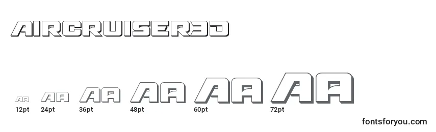 Размеры шрифта Aircruiser3D