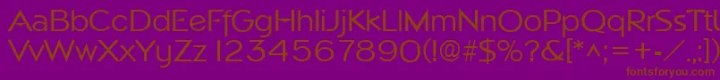 Fonte NapaSf – fontes marrons em um fundo roxo