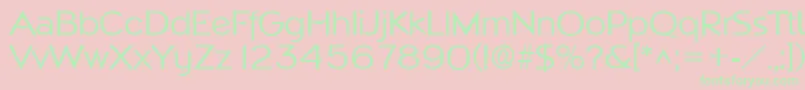 Czcionka NapaSf – zielone czcionki na różowym tle