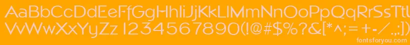 Fonte NapaSf – fontes rosa em um fundo laranja