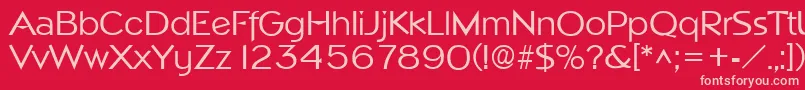 NapaSf Font – Pink Fonts on Red Background