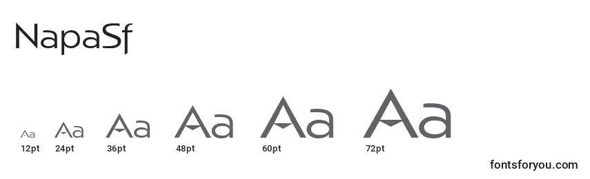 Размеры шрифта NapaSf