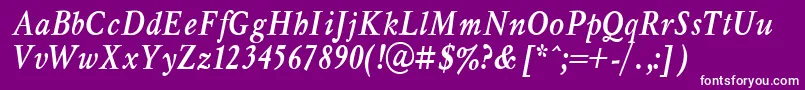 MyslNarrowBoldItalic.001.001 Font – White Fonts on Purple Background