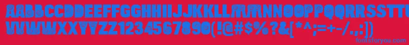 BulltoadcrosshairRegular Font – Blue Fonts on Red Background