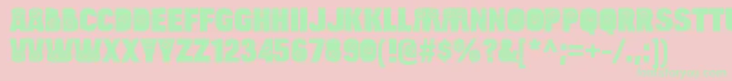 BulltoadcrosshairRegular Font – Green Fonts on Pink Background