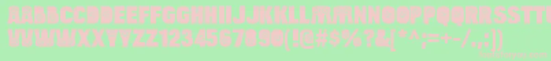 BulltoadcrosshairRegular Font – Pink Fonts on Green Background