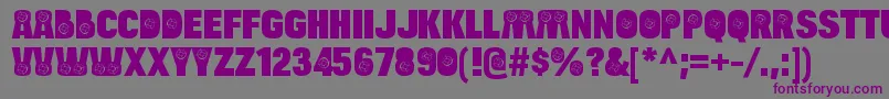 BulltoadcrosshairRegular Font – Purple Fonts on Gray Background