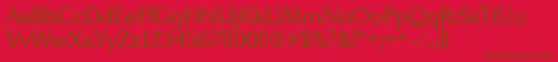 DerringerRegular Font – Brown Fonts on Red Background