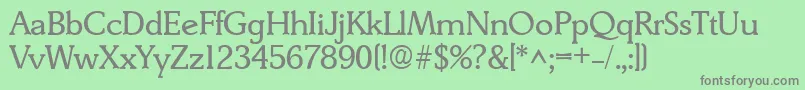 DerringerRegular Font – Gray Fonts on Green Background