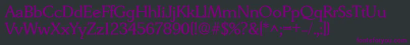 Czcionka DerringerRegular – fioletowe czcionki na czarnym tle