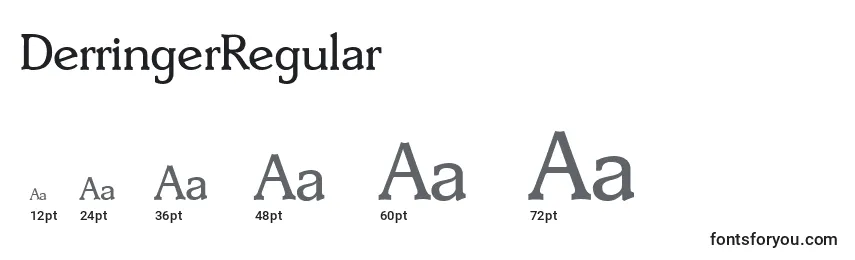 DerringerRegular Font Sizes