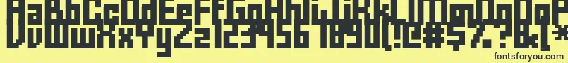 Czcionka Fffforwa – czarne czcionki na żółtym tle