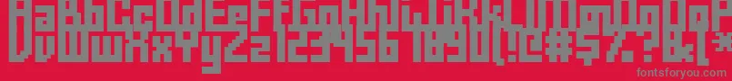 フォントFffforwa – 赤い背景に灰色の文字