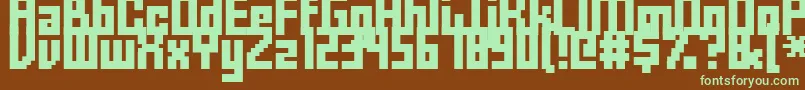 Fffforwa Font – Green Fonts on Brown Background