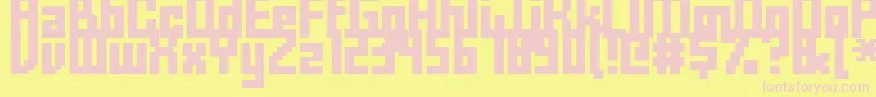 Шрифт Fffforwa – розовые шрифты на жёлтом фоне