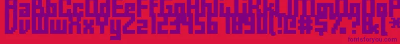 Fffforwa Font – Purple Fonts on Red Background
