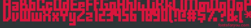 Fffforwa Font – Red Fonts on Black Background