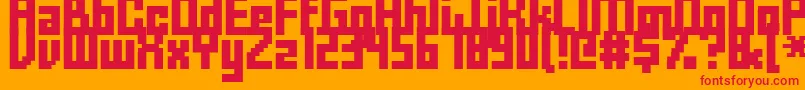 Fffforwa Font – Red Fonts on Orange Background