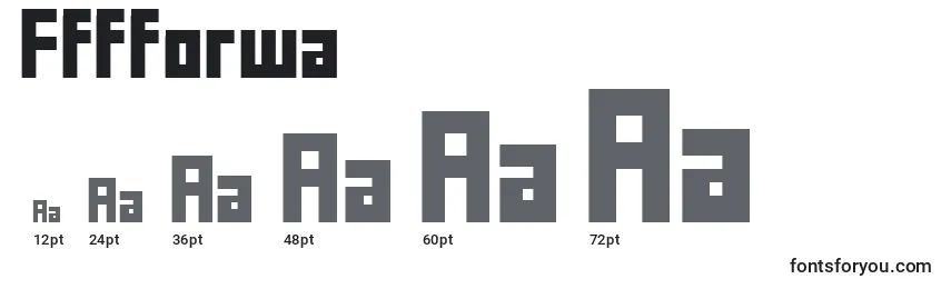 Размеры шрифта Fffforwa
