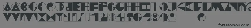 Gridriding-Schriftart – Schwarze Schriften auf grauem Hintergrund
