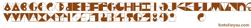 Шрифт Gridriding – коричневые шрифты на белом фоне