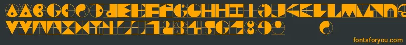 Gridriding Font – Orange Fonts on Black Background