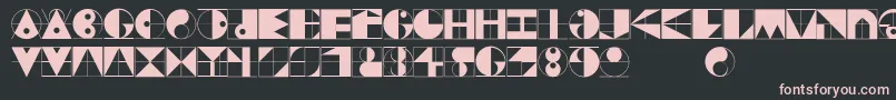 Gridriding-Schriftart – Rosa Schriften auf schwarzem Hintergrund