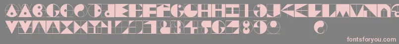 フォントGridriding – 灰色の背景にピンクのフォント