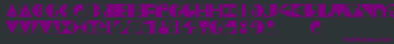 Gridriding-fontti – violetit fontit mustalla taustalla